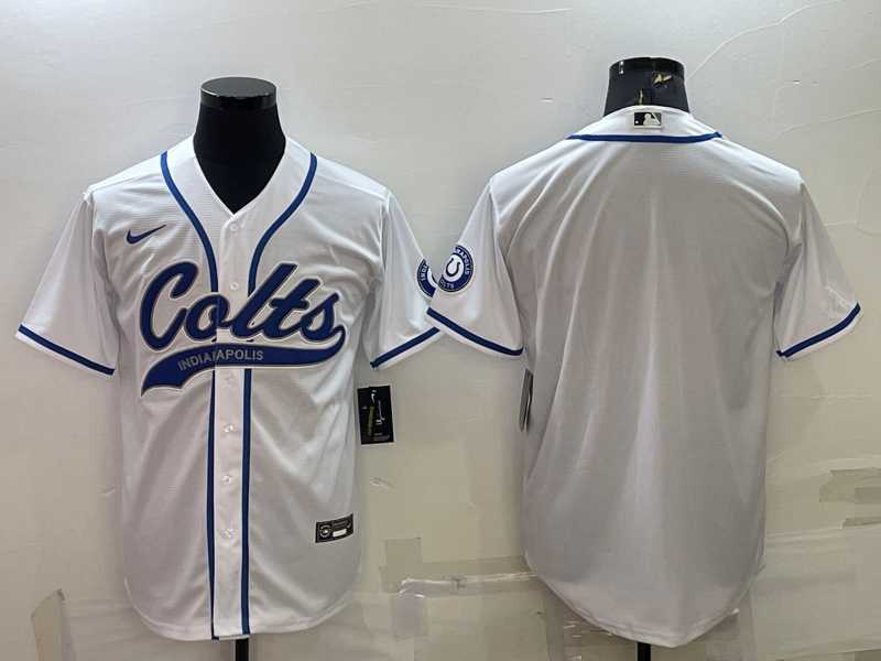 Men's Indianapolis Colts Blank White Cool Base Stitched Baseball Jersey,We sell and wholesale Men's Indianapolis Colts Blank White Cool Base Stitched Baseball Jersey on line form chian!